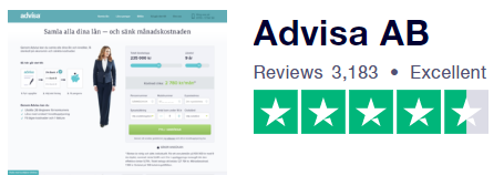 Advisa Trustpilot-betyg Advisa Trustpilot-betyg