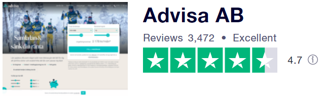 Advisa på Trustpilot Advisa på Trustpilot